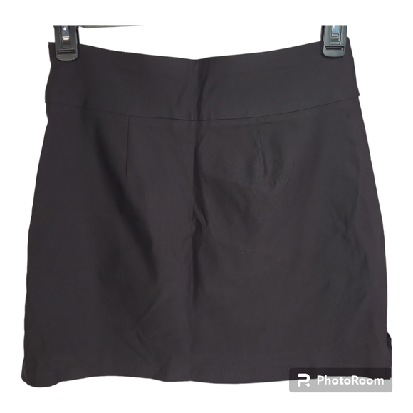 Rafaella Women's Wide Waistband Stretch Pull-On Style Black Skort Size X-Small - Picture 2 of 10